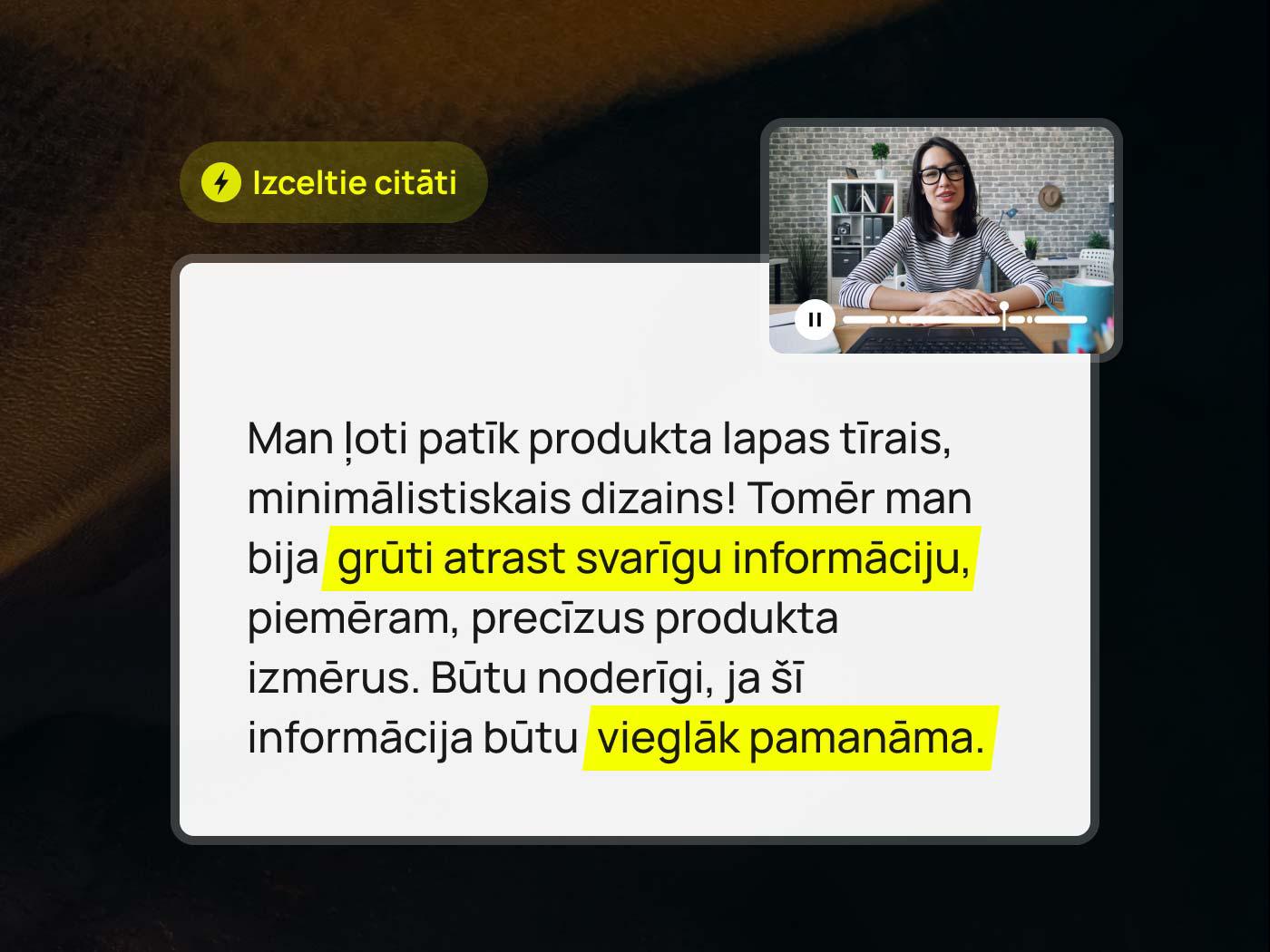 Usability test highlights